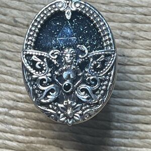Konstantino Silver and Black Ornate Women's Ring